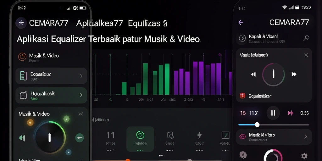 Tampilan antarmuka CEMARA77 yang modern dan intuitif untuk equalizer.