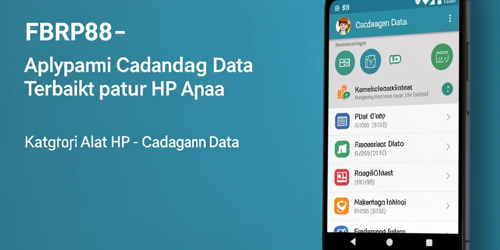 Antarmuka aplikasi FBRP88 yang ramah pengguna untuk cadangan data.