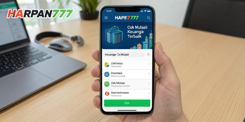 Tampilan antarmuka utama HARAPAN777 untuk Cek Mutasi.