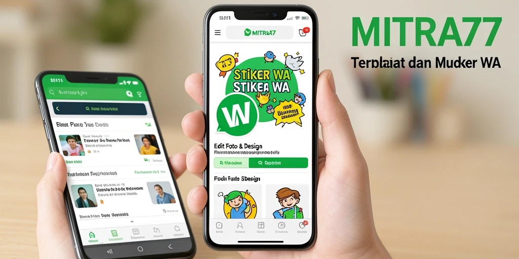 Antarmuka MITRA77 yang sederhana dan mudah digunakan untuk membuat stiker.