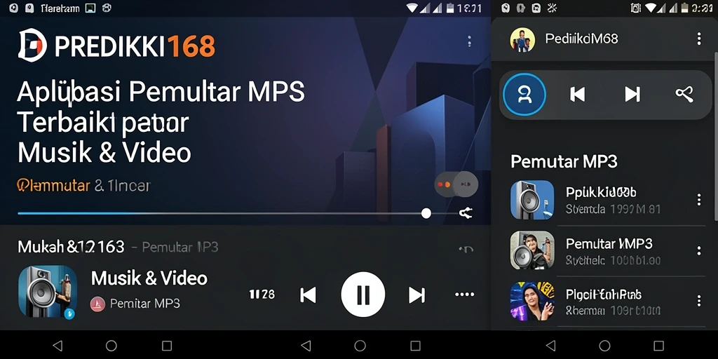 Tampilan antarmuka PREDIKSI168 yang sederhana dan efisien untuk Pemutar MP3.