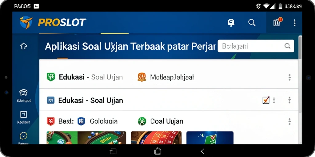 Tampilan antarmuka PROSLOT yang intuitif dan menarik.