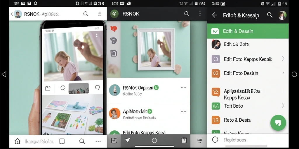 Screenshot aplikasi RSNOK menampilkan antarmuka pengguna yang intuitif untuk Edit Foto Kertas Kaca.