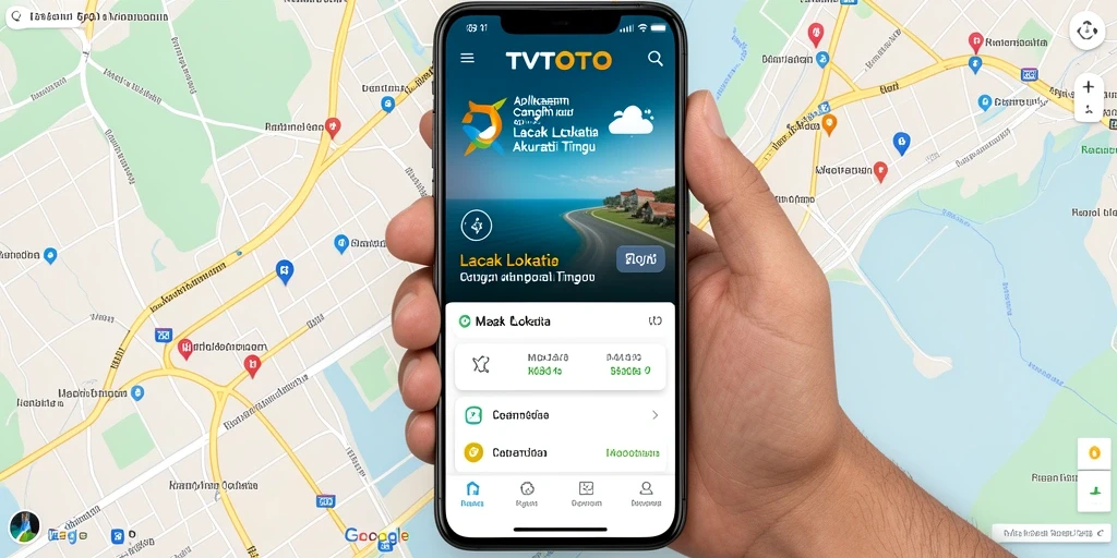 Antarmuka intuitif TVTOTO yang menampilkan pelacakan lokasi secara langsung.